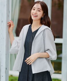 Tiaclasse L 【洗える】シアーパーカーカーディガン