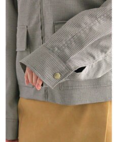 Te chichi ファブリックアソート衿付きブルゾン