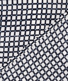 J.PRESS LADIES L ジーナ梨地 幾何プリント ブラウス