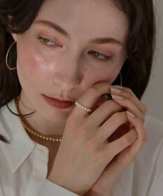Phoebe 【伸びるリング】バブルフィットリング　パール3mm