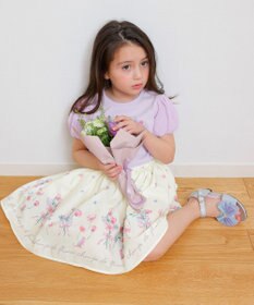 ANY KIDS フラワー ブーケ プリント スカパン