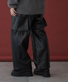 WEGO 【ユニセックス着用ITEM】エコレザーカーゴスラックス