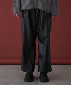 WEGO 【ユニセックス着用ITEM】エコレザーカーゴスラックス