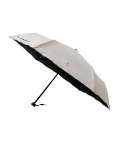 MOONBAT 【遮光率100％/遮熱/UV】LANVIN en Bleu (ランバン オン ブルー)晴雨兼用日傘 ピコレース シルバーラメ刺繍 折りたたみ傘 簡単開閉