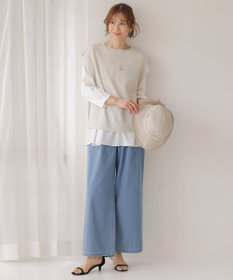 J.PRESS LADIES 【WEB限定カラーあり】スムースジャージー フレアー カットソー