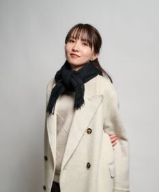 MOONBAT プラスムーンバット (+moonbat) カシミヤ100％無地マフラー 洗える 190㎝×30㎝