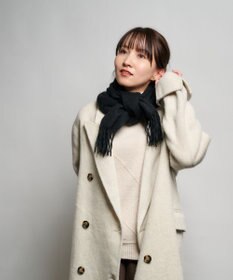 MOONBAT プラスムーンバット (+moonbat) カシミヤ100％無地マフラー 洗える 190㎝×30㎝