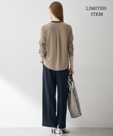 ICB L 【6/12-6/28期間限定・受注生産・WEB限定】BackSatinAmunzen キーネックブラウス