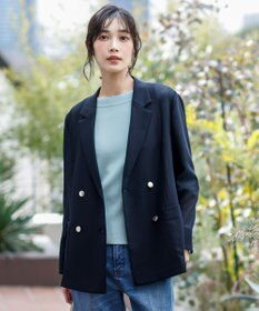 ANY SIS L シアーメッシュ ダブルジャケット