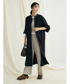 CRAFT STANDARD BOUTIQUE レーヨンデシンバンドカラーワンピース