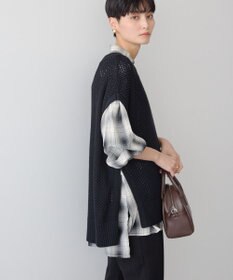 AMERICAN HOLIC ＳＥＴ　イージーケアギャザーシャツ＋ニットベスト