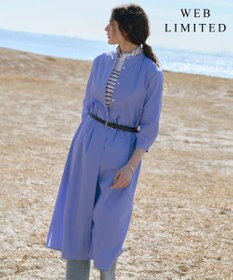 J.PRESS LADIES L 【WEB限定】SOFT TC ストレッチ シャツ ワンピース