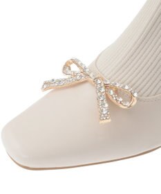 Maison de FLEUR リボンビジューニットブーツ