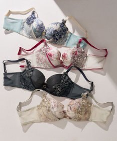 WACOAL ブラジャー 【リボンブラ 脇すっきり】 脇高設計 着やせシルエット 動いても谷間キープ Gカップまで対応 大きいサイズ レディース BXB473 /ワコール