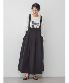 AMERICAN HOLIC 丈違いフロントタックジャンバースカート