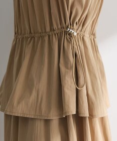 Green Parks ラメリブペプラムドッキングワンピース