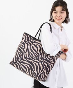 LeSportsac LARGE 2 WAY TOTE/ラフィアゼブラ/ブラック