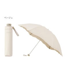 FURLA 晴雨兼用日傘 折りたたみ傘 ジッパー刺繍 ／遮光 遮熱 UV 