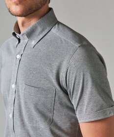 GOTAIRIKU 【吸汗速乾】クールマックス鹿の子 半袖ビズシャツ_ボタンダウン