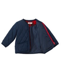 MIKI HOUSE HOT BISCUITS 【80-120cm】 抗菌・抗ウイルス ノーカラー キルティングジャンパー