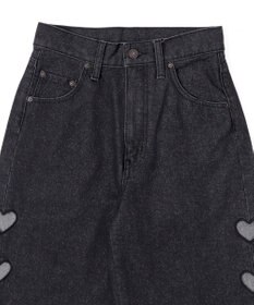 WEGO 【MLサイズ展開】ハートサイドラインストレートパンツ