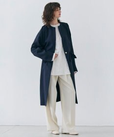 BEIGE， 【洗える】PORDIC / ノーカラードルマンロングコート