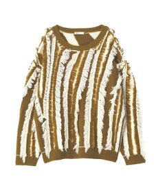 CRAFT STANDARD BOUTIQUE バイカラーフリンジニットプルオーバー