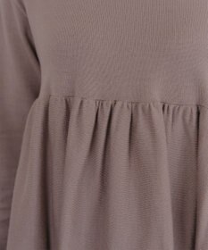 Tiaclasse 【洗える】ギャザーフレアニットチュニック