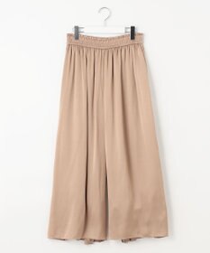 自由区 【ウエストゴム・長さ調整可・洗える・XSサイズあり】ビンテージサテン ガウチョパンツ