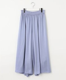 自由区 【ウエストゴム・長さ調整可・洗える・XSサイズあり】ビンテージサテン ガウチョパンツ