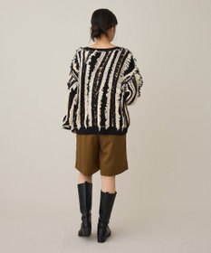 CRAFT STANDARD BOUTIQUE バイカラーフリンジニットプルオーバー