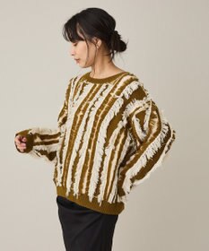 CRAFT STANDARD BOUTIQUE バイカラーフリンジニットプルオーバー