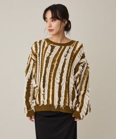 CRAFT STANDARD BOUTIQUE バイカラーフリンジニットプルオーバー