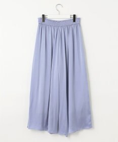 自由区 【ウエストゴム・長さ調整可・洗える・XSサイズあり】ビンテージサテン ガウチョパンツ