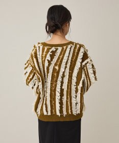 CRAFT STANDARD BOUTIQUE バイカラーフリンジニットプルオーバー