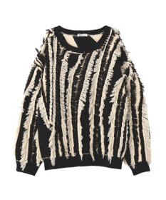 CRAFT STANDARD BOUTIQUE バイカラーフリンジニットプルオーバー