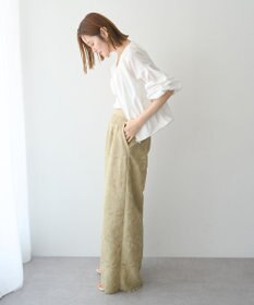 YECCA VECCA 刺繍ワイドパンツ