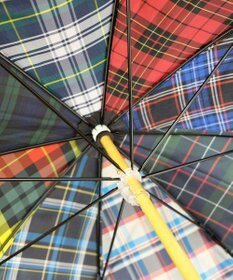 +RING 【UVカット100%】【UPF50＋】【遮光率99.99%以上】【2重張り】プラスリング 晴雨兼用傘（長ショート） CHK T1248