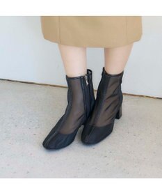 MODE ET JACOMO <noyau>ブロックヒールチュールブーツ