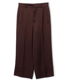 BEIGE， CASSITER / リネンブレンド サテンクロップドパンツ