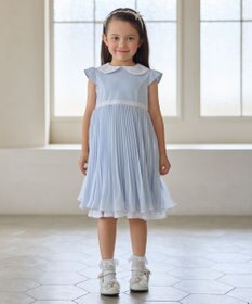 ANY KIDS 【2点セット】リボンボレロジャケット+シフォンプリーツ ワンピース