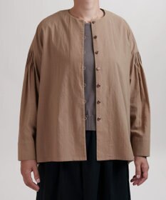 muuc コットンローン長袖ブラウス