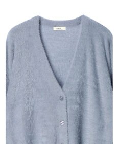 earth music&ecology ミニシャギーＶネックカーディガン