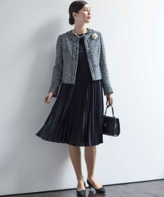 組曲 L 【KUMIKYOKU NAVY】ジャージーコンビプリーツ ワンピース