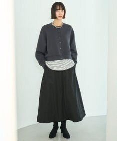 UNFILO L 【野呂佳代さん着用】BEAUTY FORM JERSEY スナップカーディガン