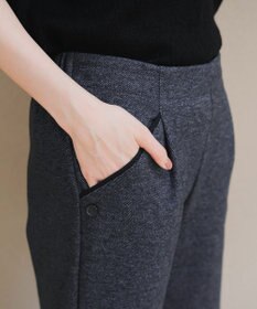 Tiaclasse L ミニチェッカー裏起毛・ストレートパンツ