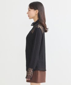 earth music&ecology あったかレースプルオーバー