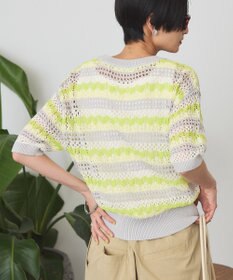 AMERICAN HOLIC マルチボーダー配色ニット