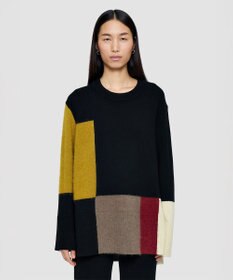 JOSEPH 【洗える】オーバーレイウールニット