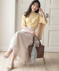 ANY SIS S 【接触冷感 ・UVケア】シアースリーブ ニット